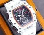 Replica Richard Mille RM50-03 Super Clone Chronograph Mechanical Watch - White Carbon Fiber Case - Image 5