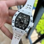 Richard Mille RM 022 Replica White Case White Strap Watch For Men – Skeletonized Dial And Carbon Fiber Case - Image 4