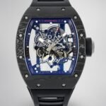 Richard Mille RM055 Skeleton Watch with Black Rubber Strap – Super Clone