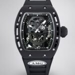 Swiss Richard Mille RM 052 Replica Watch – Skeleton Tourbillon, Skull Face, Black Rubber Strap, AAAAA Quality