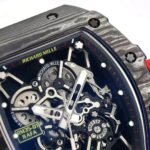 Top Swiss Replica Richard Mille RM35-01 – Carbon Fiber Case & White Rubber Strap - Image 4