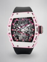 Richard Mille RM 38-02 Bubba Watson White Pink Quartz TPT Skeleton Tourbillon Replica Watch