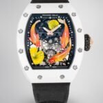 Richard Mille Replica RM S10 Koi Tourbillon Watch with White Ceramic Case
