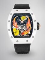 Richard Mille Replica RM S10 Koi Tourbillon Watch with White Ceramic Case
