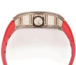 Replica Richard Mille RM S10 Koi Tourbillon Watch Rose Gold with Diamond - Red Leather Strap - Image 6