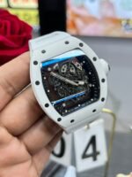 Richard Mille RM055 BBR White Ceramic Skeleton Swiss Replica Sports Watch, AAA Super Clone - Image 6