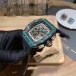 Swiss Replica Richard Mille RM 11-03 Carbon Turquoise Case Watch – Skeleton Dial Luxury Men's Timepiece - Image 6