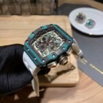 Richard Mille RM 11-03 Replica Watch Turquoise Quartz TPT White Strap Flyback Chronograph - Image 5