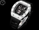 Best Swiss Replica Richard Mille RM52 Skull Tourbillon Watch with Rubber Strap - Image 8
