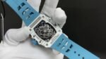 Best Swiss Richard Mille RM 35-03 Replica Rafael Nadal Watch for Men | White Carbon Fiber Case | Blue Strap - Image 7