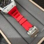 Richard Mille RM 35-01 Replica Rafael Nadal White Carbon Case Red Strap Watch | Swiss Movement, Skeleton Dial - Image 10