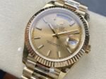 1:1 super clone Day Date Rolex Weekly Journal 18K Gold Plated counter weight - Image 5