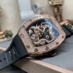 Swiss Richard Mille RM 51-01 Replica Tiger And Dragon Michelle Yeoh Watch with Diamond Bezel And Black Rubber Strap - Image 6