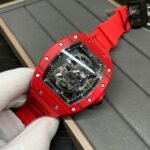 Replica Richard Mille RM 52-01 Skeleton Skull Dial Men's Watch – Swiss Movement, Red Carbon Case - Image 6