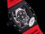 Best Swiss Replica RICHARD MILLE RM 52 Watch – Skeleton Tourbillon , Red Strap - Image 8