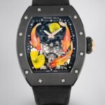 Swiss RICHARD MILLE RM S10 Replica – Koi Tourbillon, Black Steel Case, Sport Style