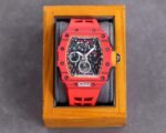 Best Richard Mille RM 50-03 Mclaren Replica Red Strap Watch For Men – Red Carbon Skeleton Dial with Swiss Movement - Image 2