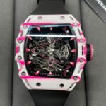Richard Mille RM 38-02 Bubba Watson White Pink Quartz TPT Skeleton Tourbillon Replica Watch - Image 2