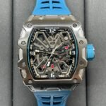 Luxury Replica Richard Mille RM 35-03 Rafael Nadal Skeleton Dial Blue Strap Watch For Men - Image 5