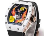 Replica Richard Mille RM S10 Koi Tourbillon Watch with Black Leather Strap - Image 6