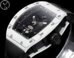 Best Swiss Replica Richard Mille RM52 Skull Tourbillon Watch with Rubber Strap - Image 6