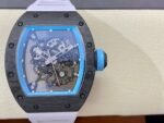 Replica Richard Mille RM055 NTPT Carbon Fiber Light Blue Skeleton Dial Super Clone Watch - Image 2
