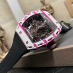 Richard Mille RM 38-02 Bubba Watson White Pink Quartz TPT Skeleton Tourbillon Replica Watch - Image 4