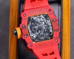 Best Richard Mille RM 50-03 Mclaren Replica Red Strap Watch For Men – Red Carbon Skeleton Dial with Swiss Movement - Image 9