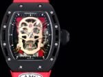 Best Swiss Replica RICHARD MILLE RM 52 Watch – Skeleton Tourbillon , Red Strap - Image 4