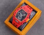Best Richard Mille RM 50-03 Mclaren Replica Red Strap Watch For Men – Red Carbon Skeleton Dial with Swiss Movement - Image 5