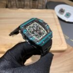 Swiss Replica Richard Mille RM 11-03 Carbon Turquoise Case Watch – Skeleton Dial Luxury Men's Timepiece - Image 7
