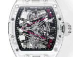 Richard Mille RM38-02 Tourbillon Replica Watch with Crystal Case - Pink Theme - Image 3