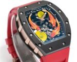 Replica Richard Mille RM S10 Koi Tourbillon Watch – Red Rubber Strap, AAA Quality - Image 6