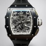 Richard Mille RM 11-03 Replica Black Ceramic Case with Black Rubber Strap | Skeleton Dial Watch For Men