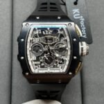 Richard Mille RM 11-03 Replica Black Ceramic Case with Black Rubber Strap | Skeleton Dial Watch For Men - Image 4