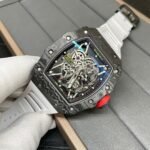 Swiss Richard Mille RM 35-02 RAFA Replica Watch White Rubber Strap Skeleton Dial - Image 6