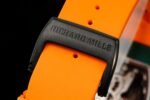 Best Richard Mille RM 21-02 Tourbillon Aerodyne Replica Watch - Orange Leather Strap - Image 9