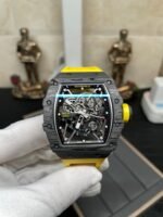 Swiss Replica Richard Mille RM 35-02 Watch For Men – Skeleton Dial, Yellow Rubber Strap, Luxury Sport Design - Image 3