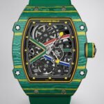 Best Replica Richard Mille RM 67-02 Skeleton Dial Watch With Green Fabric Strap