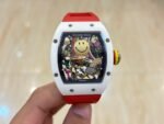 Richard Mille RM 88 Smiley Automatic Tourbillon Watch Replica, Red Rubber Strap - Image 2
