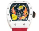 Best Replica Richard Mille RM S10 Koi Tourbillon Watch – Red Strap - Image 2