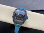 Replica Richard Mille RM 35-02 Swiss NTPT Carbon Fiber Case, Blue Rubber Strap Watch - Image 8