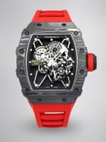 Richard Mille RM 35-01 Replica AAA Swiss Clone with Carbon Case and Red Strap