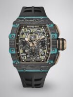 Swiss Replica Richard Mille RM 11-03 Carbon Turquoise Case Watch – Skeleton Dial Luxury Men's Timepiece