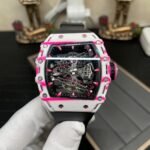 Richard Mille RM 38-02 Bubba Watson White Pink Quartz TPT Skeleton Tourbillon Replica Watch - Image 3