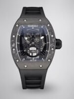 Best Richard Mille RM 052 Replica Black Carbon Fiber Case Watch – Men’s Luxury Watch With Skeleton Skull Dial