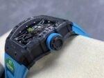 Replica Richard Mille RM 35-02 Swiss NTPT Carbon Fiber Case, Blue Rubber Strap Watch - Image 3