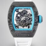 Replica Richard Mille RM055 Limited Edition Abu Dhabi Yas Marina Circuit Swiss Movement Carbon Fiber Skeleton Watch