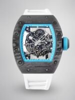 Replica Richard Mille RM055 Limited Edition Abu Dhabi Yas Marina Circuit Swiss Movement Carbon Fiber Skeleton Watch