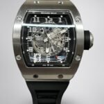Swiss Richard Mille RM 010 Replica – Skeleton Dial Men’s Watch With Black Rubber Strap And Sapphire Crystal
